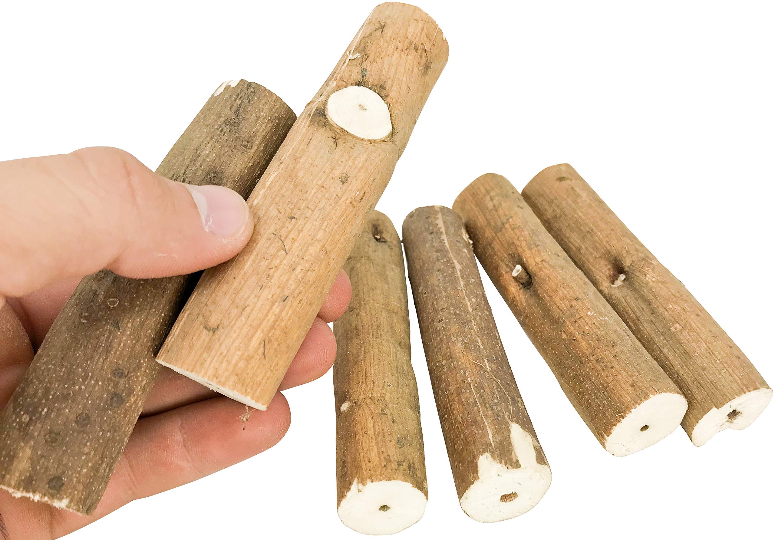 Bonka Bird Toys 1211 Pk6 Natural Bark Sola Sticks, 6-Pack, 3' Long, 1.25' Diameter, Soft Chew And Foraging Toy For Birds, Parrots, Parakeets, Cockatiels, Lightweight, Natural, Safe, Eco-Friendly